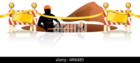 Builder graben Stock Vektor