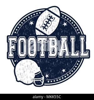 Fußball grunge Stempelabdruck auf weißem Hintergrund, Vector Illustration Stock Vektor