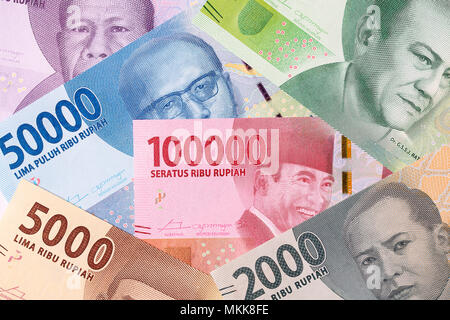 Indonesische Geld, einen Hintergrund Stockfoto