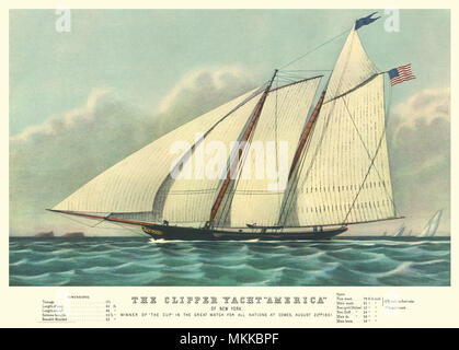 Clipper Yacht 'America' von New York Stockfoto