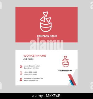 Nachos business card Design vorlage, für Ihr Unternehmen, moderne horizontale Personalausweis Vektor Stock Vektor