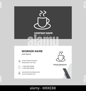 Kaffee business card Design vorlage, für Ihr Unternehmen, moderne horizontale Personalausweis Vektor Stock Vektor