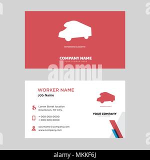 Reisemobil business card Design vorlage, für Ihr Unternehmen, moderne horizontale Personalausweis Vektor Stock Vektor