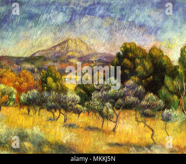 La Montagne Sainte Victoire Stockfoto