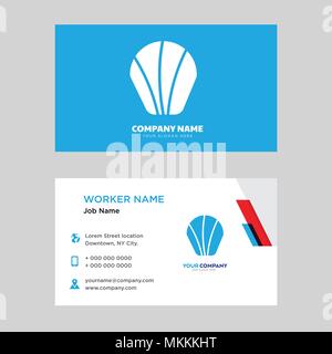 Sea Shell business card Design vorlage, für Ihr Unternehmen, moderne horizontale Personalausweis Vektor Stock Vektor
