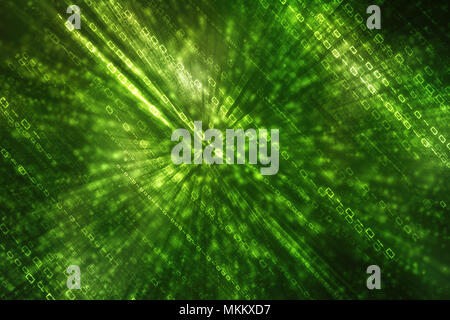 Digitale abstrakte Technologie Hintergrund, der binäre Code Hintergrund. 3D-Rendering Stockfoto