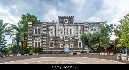 Franziskanerkloster in Kapernaum an der Küste des Meeres von Galilea, wo Jesus lebte und lehrte. Israel Stockfoto