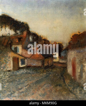 Blick auf ein kleines Dorf Stockfoto