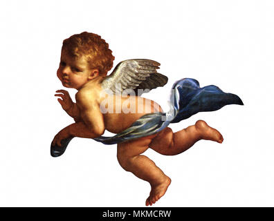 Putto mit Schal. Stockfoto