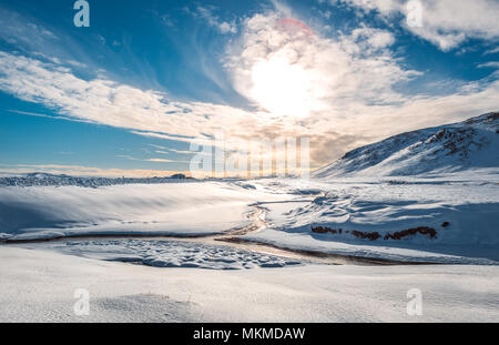 Island Reisen (Gletscher, Northern Lights, Schnee, Eis, Eisberg) Stockfoto