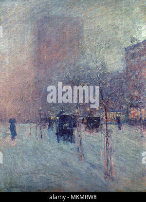 Am späten Nachmittag, New York, Winter Stockfoto