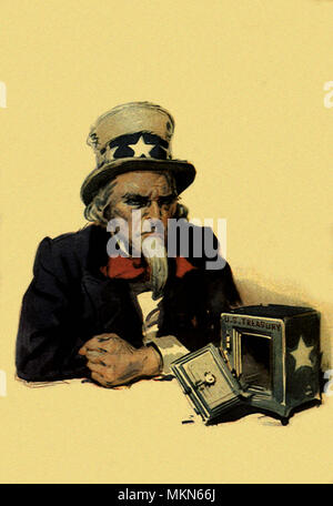 Stirnrunzelnd Uncle Sam Stockfoto