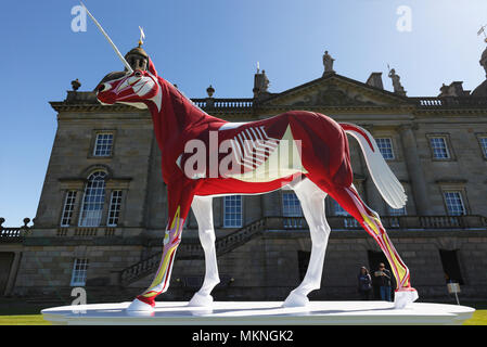 Damien Hirsts Skulpturen auf Anzeige bei Houghton Hall, Norfolk, Großbritannien. Stockfoto