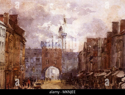 Die West Gate, Clonmel, Co Tipperary, am Markttag Stockfoto