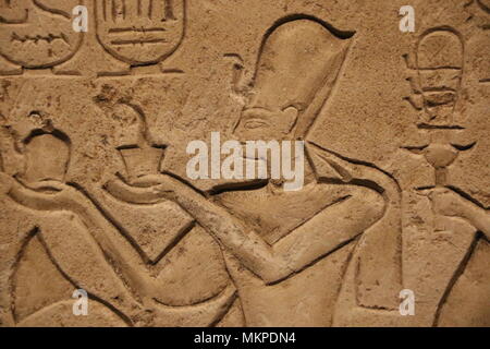 Ägyptische Stele im Kunsthistorischen Museum in Wien Stockfoto