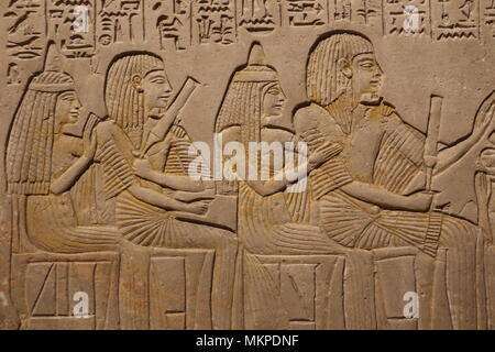 Ägyptische Stele im Kunsthistorischen Museum in Wien Stockfoto