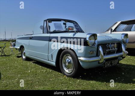 Cleveleys, Lancashire, UK. 6. Mai 2018. Cleveleys Classic Car Show im Jubilee Gardens (BVPG) Blackpool Fahrzeug Konservierung Gruppe Stockfoto