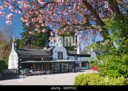 Strathpeffer Dorfplatz im Frühjahr - Ross-shire, Scottish Highlands. Stockfoto