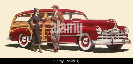 1949 Pontiac DeLuxe Streamliner Kombi Stockfoto