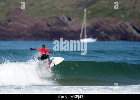 Welsh National surfen Meisterschaften 2018 Süßwasser-West, Pembroke Stockfoto