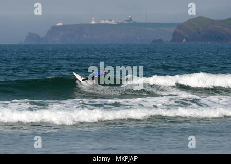 Welsh National surfen Meisterschaften 2018 Süßwasser-West, Pembroke Stockfoto