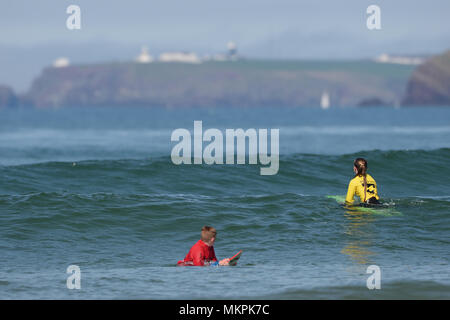 Welsh National surfen Meisterschaften 2018 Süßwasser-West, Pembroke Stockfoto