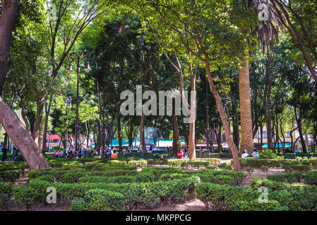 Plaza del centenario, auch genannt das Jardín del centenario, Coyoacan, Mexiko City, Mexiko Stockfoto