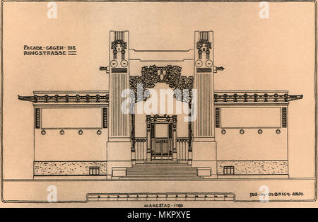 Fassade mit Blick auf die Ringstrasse Stockfoto