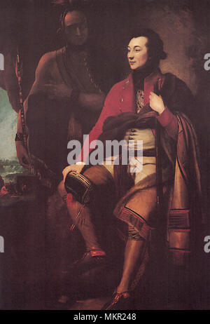 Mohawk Indian Chief, Joseph Brant und Guy Johnson 1786 Stockfoto