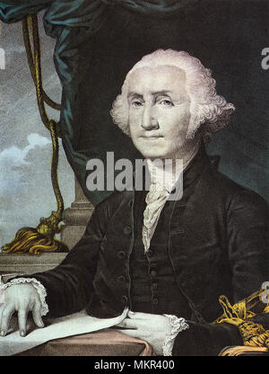 George Washington, erster Präsident der Vereinigten Staaten 1789 Stockfoto