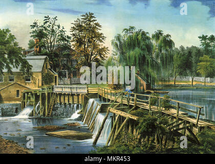 Die Mill-Dam auf der leepy Hollow' Stockfoto