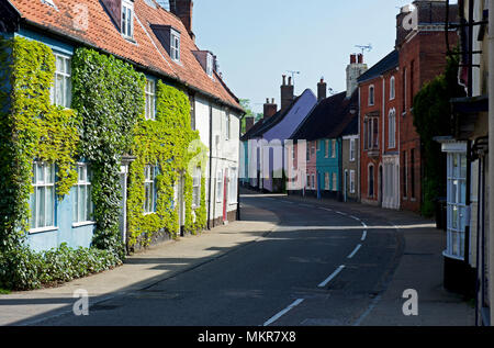 Straße in Bungay, Norfolk, England Großbritannien Stockfoto