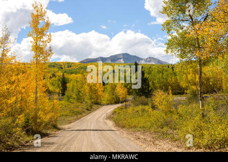 Kebler Pass - Herbst Blick von Kebler, Crested Butte, Colorado, USA. Stockfoto