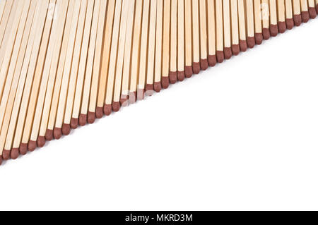Gleiche in einer Reihe auf weißem Hintergrund. Stockfoto