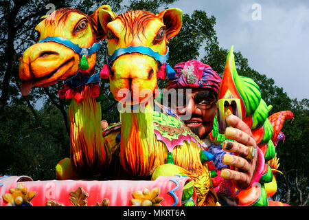 Karneval float, Karneval, Februar 2018 in Valletta, Malta, Europa Stockfoto