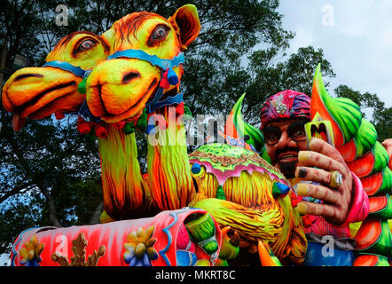 Karneval float, Karneval, Februar 2018 in Valletta, Malta, Europa Stockfoto