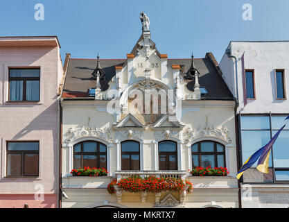 Zobrakov Haus in Kosice auf hlavna Straße, Slowakei. Gotisches Haus aus dem 14. Jahrhundert, seine letzten Wiederaufbau fand im Jahr 1898 in einem charmanten Roma Stockfoto