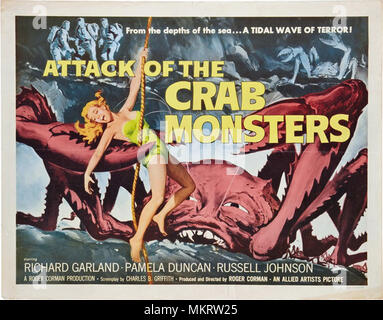 Attack of the Crab monsters Vintage Poster Stockfoto
