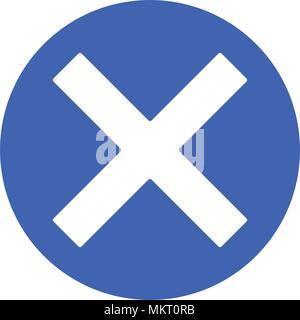 Glyphe Symbol Löschen, auf weißem Hintergrund Stock Vektor