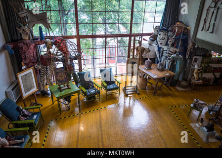 Diego Rivera's Studio, Studio Museum von Diego Rivera und Frida Kahlo, San Angel, Mexiko City, Mexiko Stockfoto