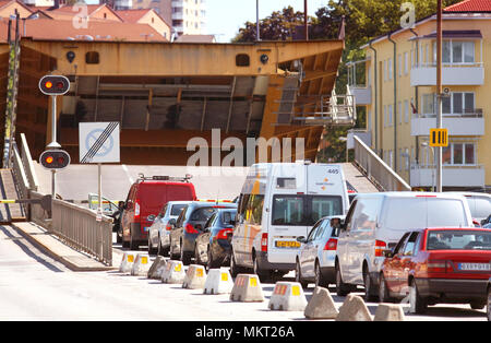 Brücke Eröffnung des Mälarbron in Södertälje, Schweden, 30. Juli 2012 Stockfoto