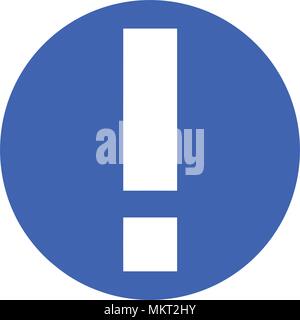 Aufmerksamkeit Glyphe Symbol auf weißem Hintergrund Stock Vektor