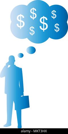 Konzept Geld verdienen Business Symbol, Vektor Stock Vektor