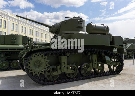 Verkhnyaya Pyshma, Russland - Mai 01, 2018: Amerikanische leichter Panzer M3 Stuart im Museum für militärische Ausrüstung Stockfoto