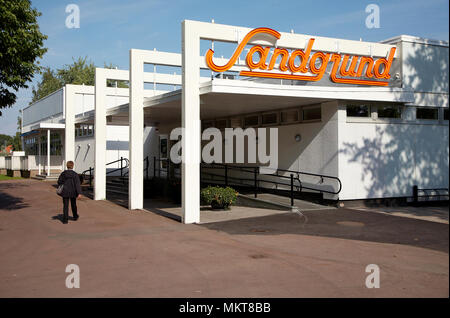 September 11, 2012 - Karlstad, Schweden: Das ehemalige Restaurant Sandgrund, entworfen vom Architekten Uno Asplund wurde 1960 eingeweiht. Seit Juni 2012 Stockfoto