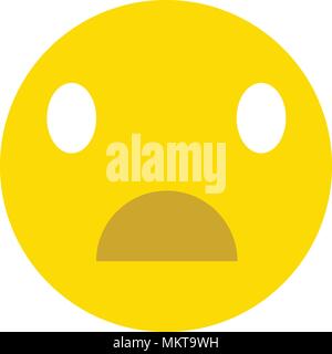 Nett überrascht Emoticon, auf weißem Hintergrund Stock Vektor