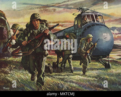 Marines land in Korea Stockfoto