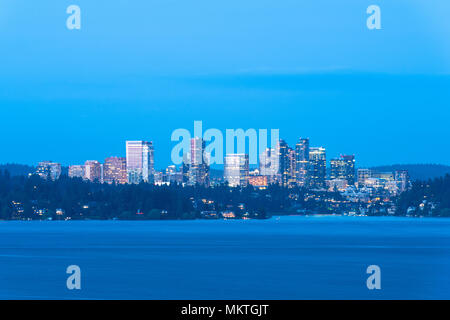 Skyline von Downtown Bellevue, Seattle, Washington State, USA Stockfoto