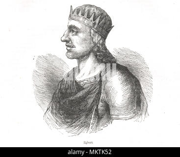 Egbert, oder Ecgberht, König von Wessex, die von 802-839 ausgeschlossen. (Auch Dinkel oder Ecgbert Ecgbriht) Stockfoto