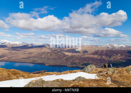 Auf Loch Katrine von der Oberseite des ben Venue, Trossachs Schottland Stockfoto